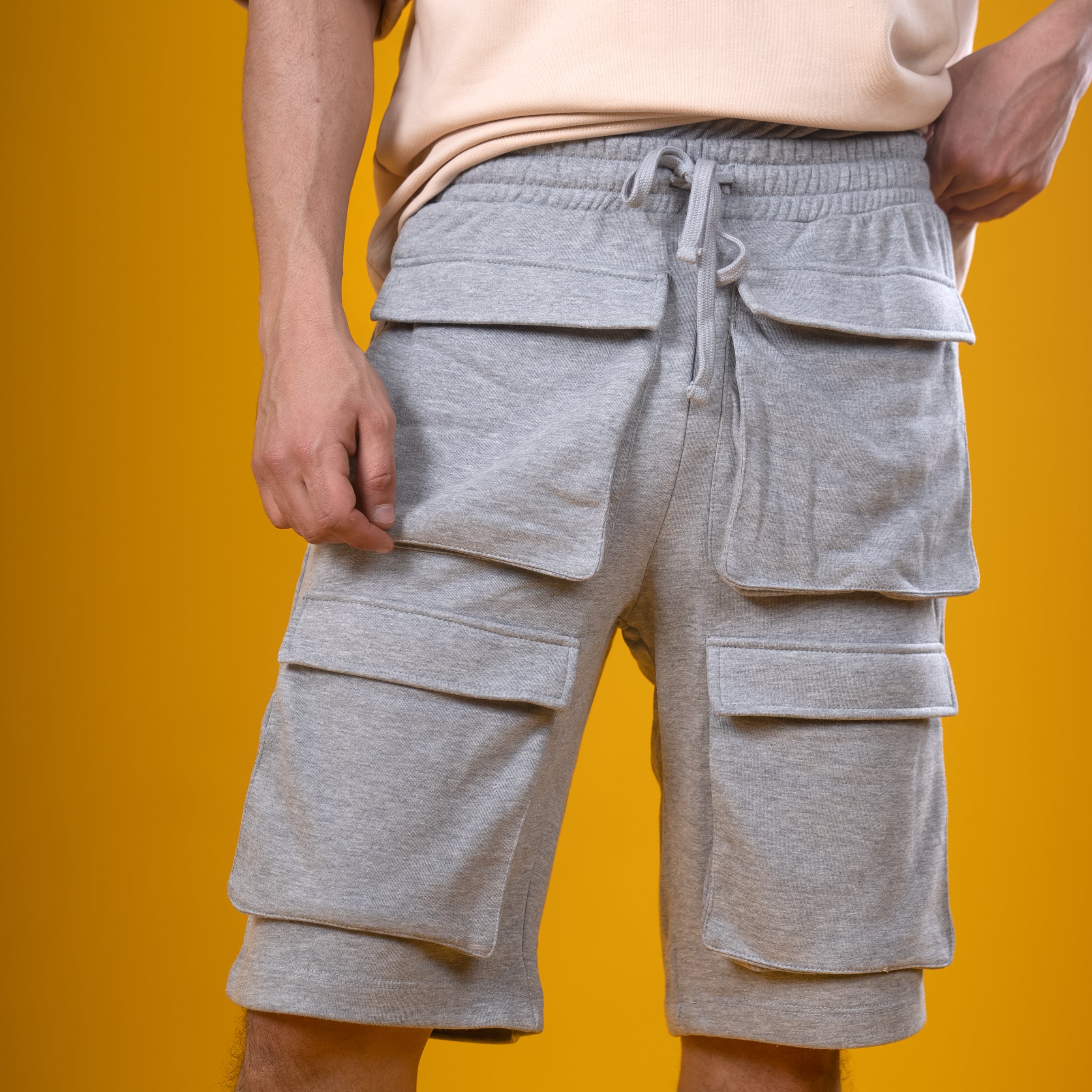 AZED® Essential Cargo Shorts — Ash Grey Edition